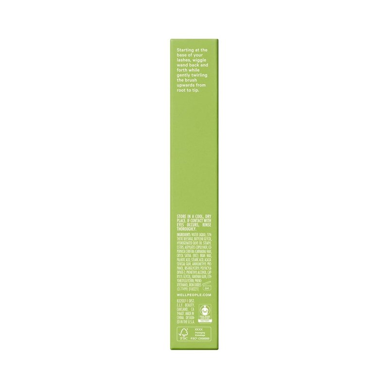 Well People Curling Mascara - Weightless Formula with Olive & Jojoba Oils | Smudge-Resistant, Black