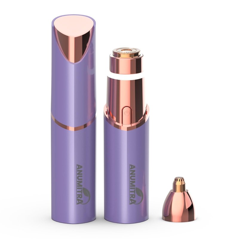 ANUMITRA Gen 3 Pro 2 in 1 Flawless Facial Hair Removal for Women- Eyebrow Trimmer for Face, Lip, Nose Hair Trimmer, with Replacement Heads, Facial Razor for Women, Flawless Facial Hair Remover
