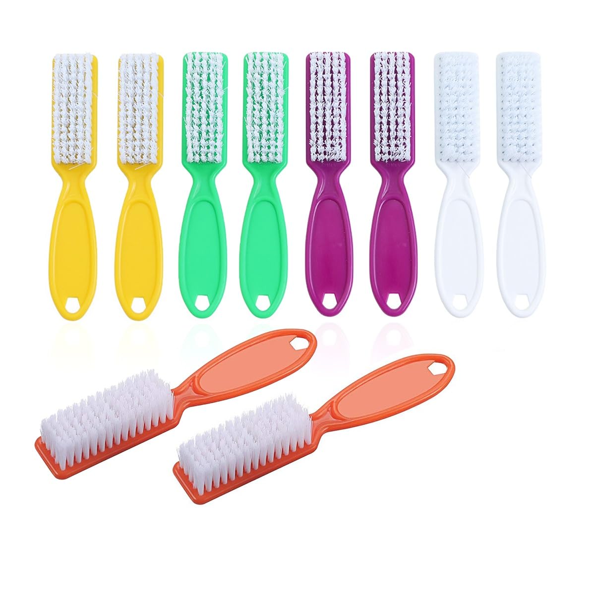 Nail Brushes for Cleaning Fingernails - Handle Grip Scrubber Kit | 8-Pack Manicure & Pedicure Tools for Men & Women