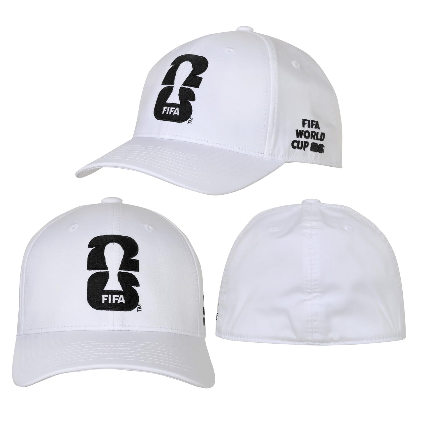 Outerstuff FIFA World Cup 2026 Mens Event Structured Flex Cap Hat, White, One Size