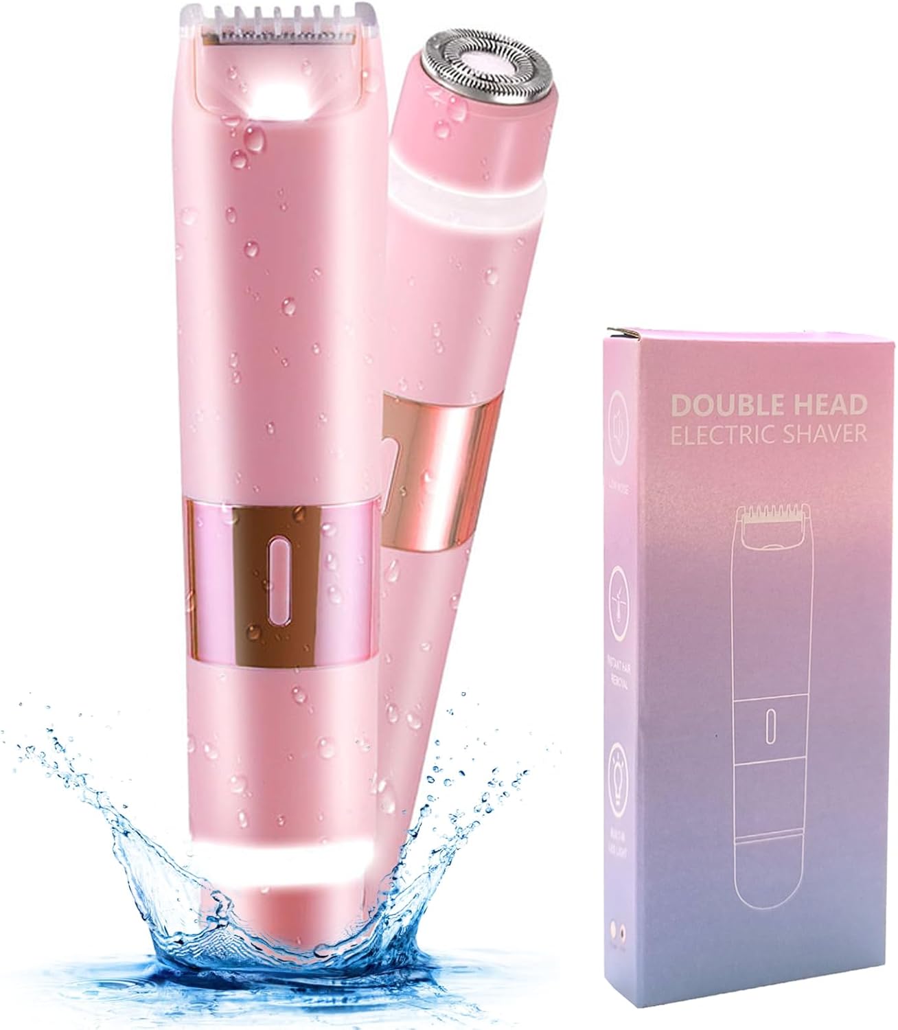 Bikini Trimmer for Women - 2-in-1 Rechargeable Electric Razor for Body Hair Removal | Ideal for Legs & Arms
