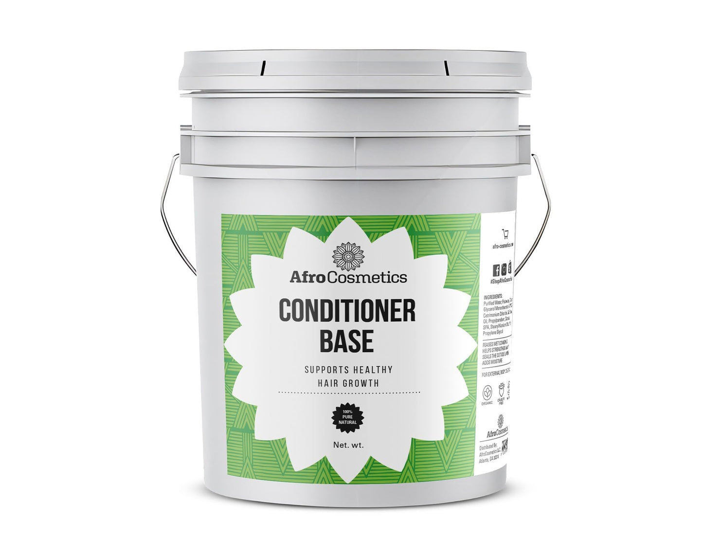 AFROCOSMETICS Unscented Condition Base 5 Gallon Bucket, For Dry Hair