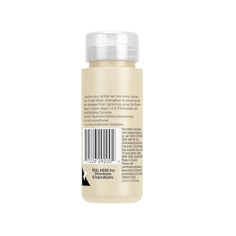 John Frieda Blonde+ Hair Repair Treatment - Bond Building Complex for Damaged Hair | 3.3 Oz
