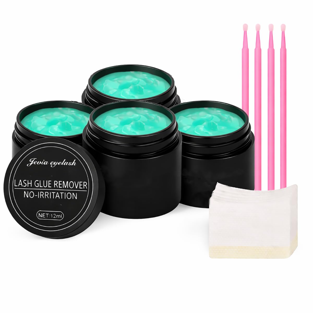 Anifer Eyelash Extension Remover 10g, Hami Melon Scent - Fast-Dissolving, Gentle for Sensitive Skin, Creamy Formula, No Residue, Professional & Home Use(4 pcs)