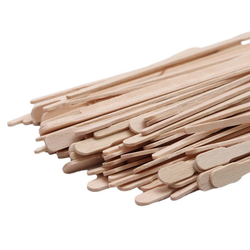 1000Pcs Wooden Eyebrow Waxing Sticks, Hair Removal Applicator Body Face Depilation Spatula, Wood Craft Stick,Small Wooden Waxing Sticks for Eyebrow, Lip, Nose Waxing(Round Head)
