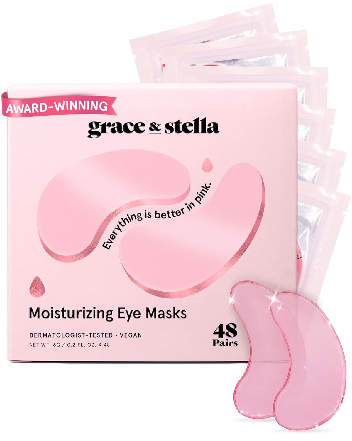 Under Eye Mask for Dark Circles & Puffy Eyes - Vegan Gel Patches | 24 Pairs, Gold
