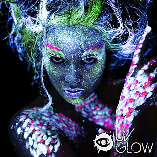 UV Glow Neon Face and Body Paint Set - 7 Pack Fluorescent Blacklight Paint