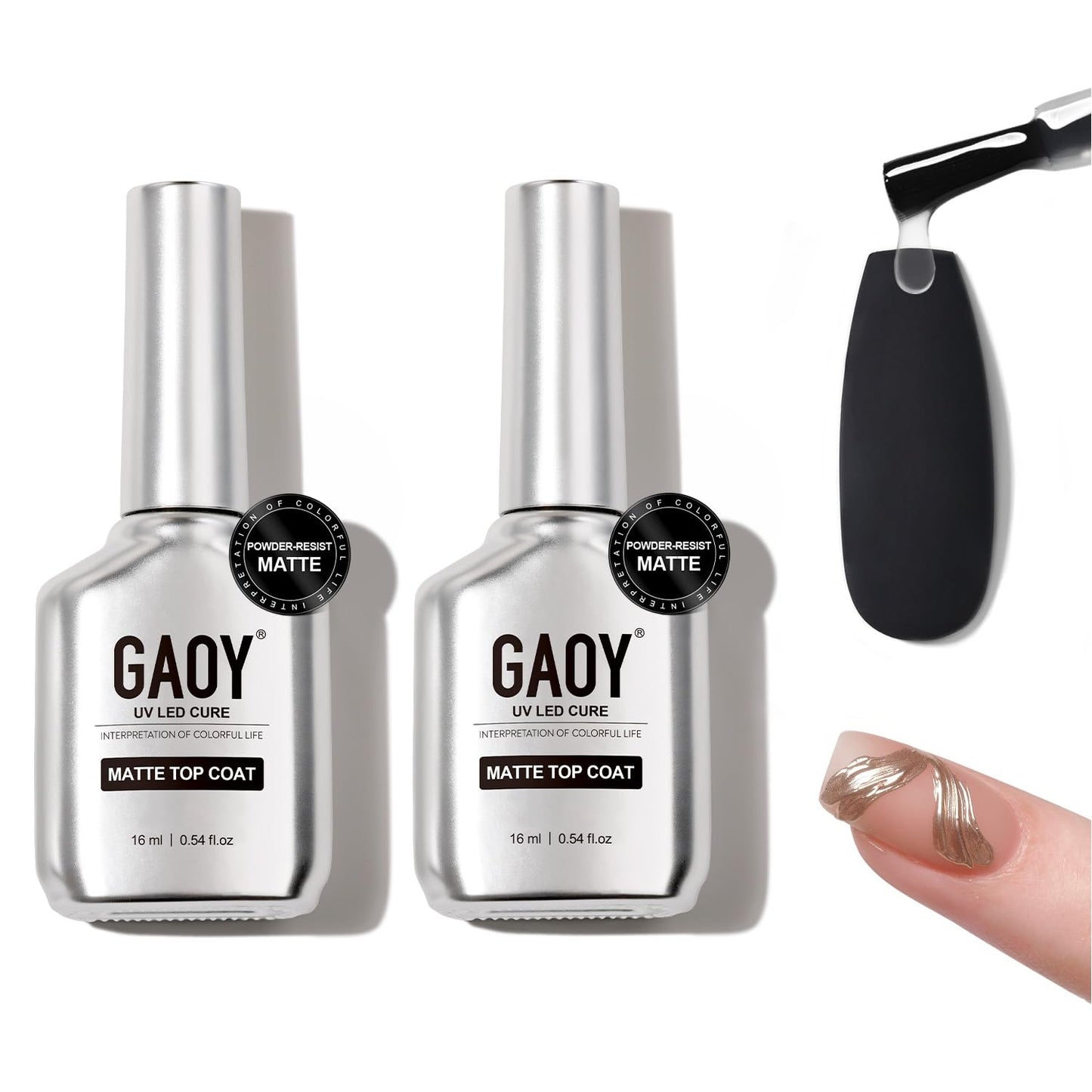 Matte Gel Top Coat - 16ml Powder-Resist Finish for Chrome Nail Art | Long-Lasting UV Gel