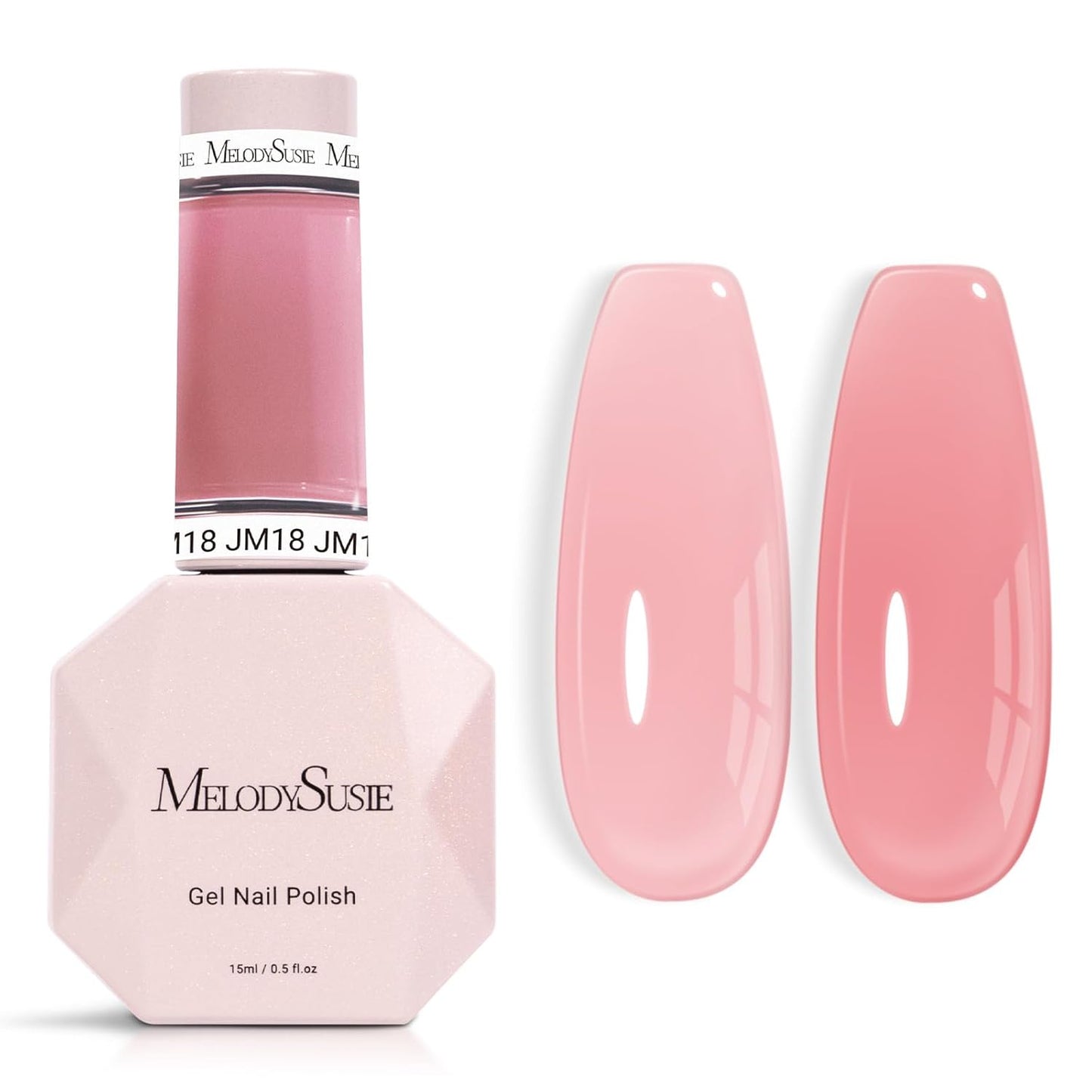 MelodySusie Nude Gel Nail Polish - Milky Pastel Color, 0.5 Fl. Oz | Soak Off UV LED for DIY Manicure