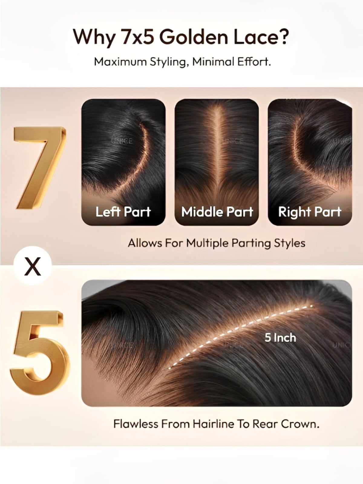 UNICE Burmese Curly Human Hair Wig with Finger Coil Ends Glueless 7x5 Lace Front Drawstring Wig Pre Plucked Pre Cut Put On and Go Black to Chestnut Brown Ombre 18 inch