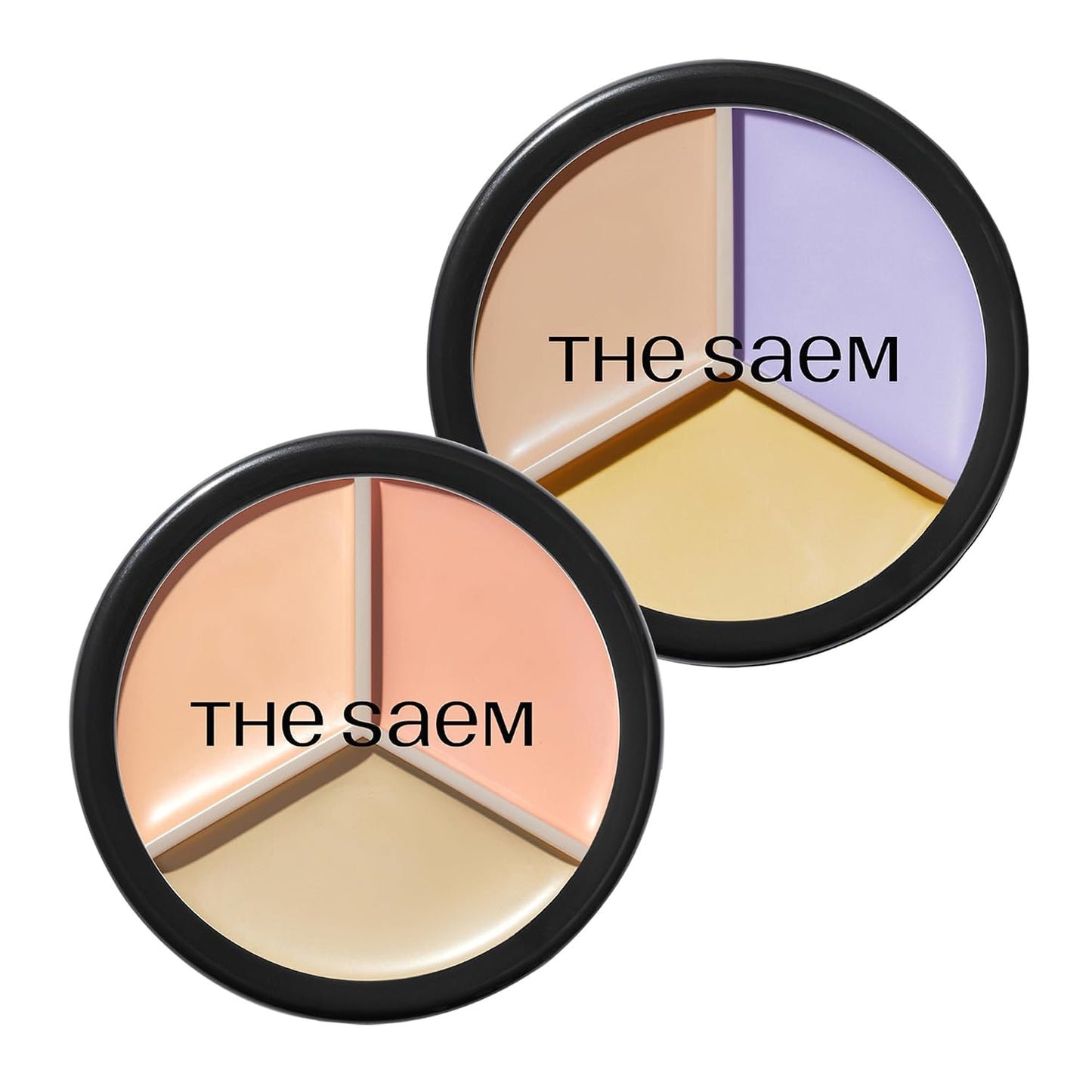 THESAEM Cover Perfection Triple Pot Concealer - Multi-Color Concealer Palette for Dark Circles & Redness | 3 Shades with Almond Oil