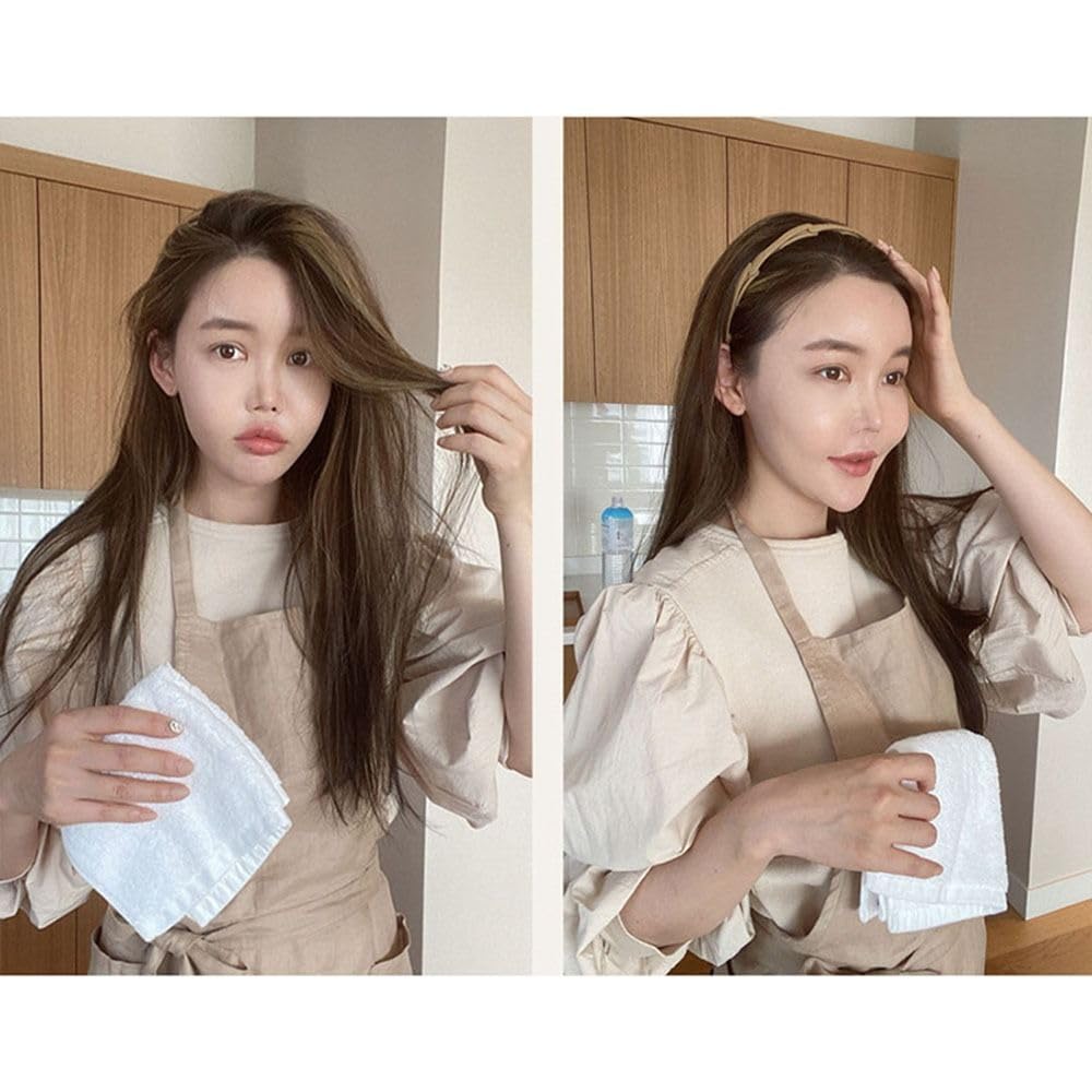 Hairband Non Slip Hair Accessories Headband Headdress Hair Clip Unisex(Khaki)