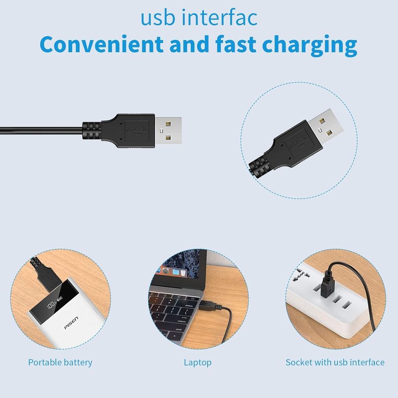 Odinxixi Replacement Romanda Hair Clippers Charger USB Charging Cable Compatible with Romanda Professional Hair Clippers Charger Cord