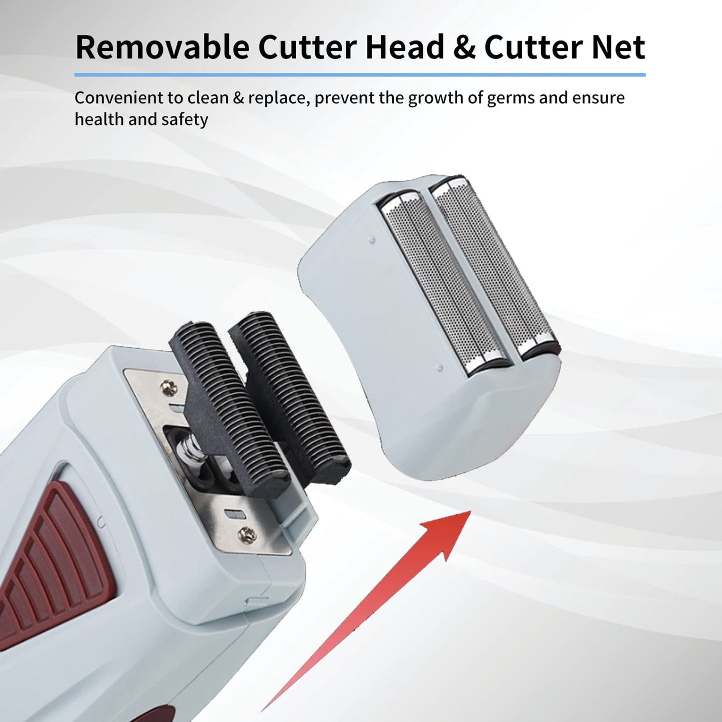 Electric Hair Clipper, Rechargeable Men Electric Hair Clipper Trimmer Double Head Reciprocating Shaver