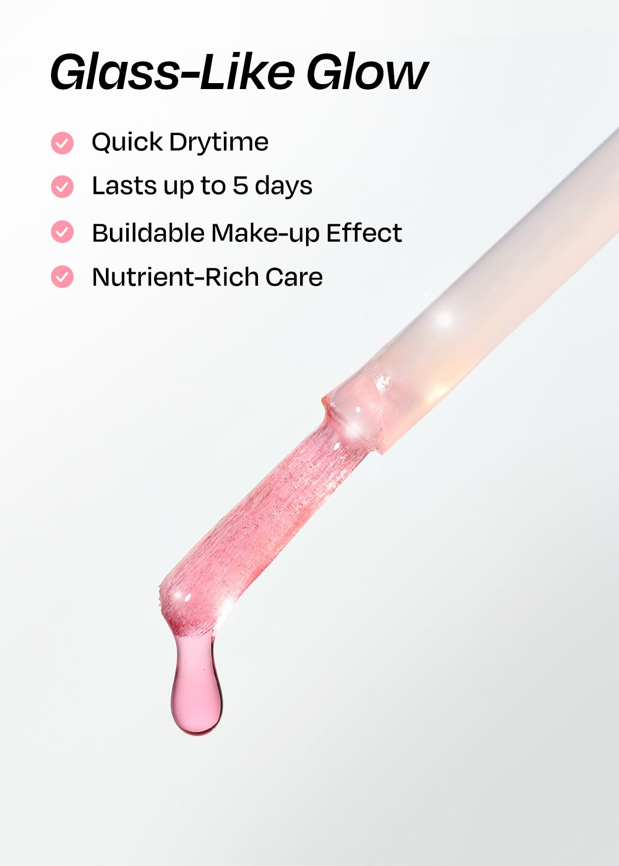 ohora Natural Glow Water Syrup Nail Strengthener (Peach) - Tinted Nail Hardener for Brittle, Damaged Nails, Quick-Dry Glossy Finish, Nail Repair & Growth, 15 mL