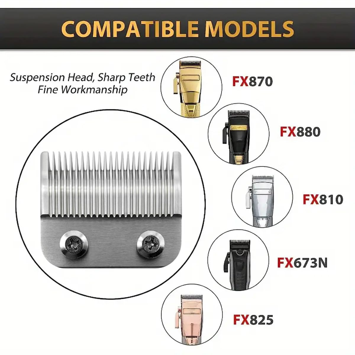 Blade Fit for Wahl Clippers Blades Replacement, Precision 2 Holes Adjustable Hair Trimmer Parts Blades Compatible with Wahl MC3 Replacement Blades, 5 Star Series, Super Taper, Magic Clip blade