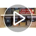 70 Waterproof Round Spice Jar Labels - 1.5" Black Blank Stickers