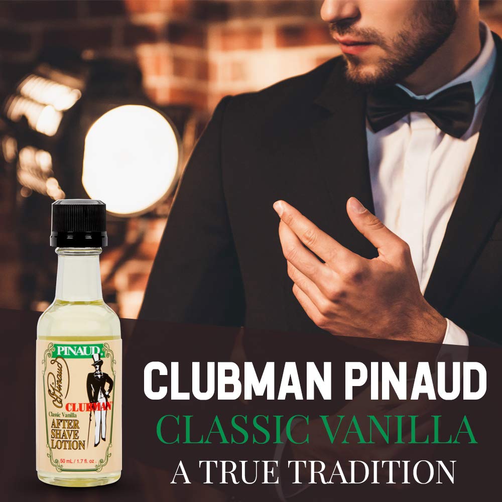 Clubman Classic Vanilla After Shave Lotion, Instantly Soothes, Tones, Refreshes The Skin After Shaving 1.7 fl. Oz x 2 packs