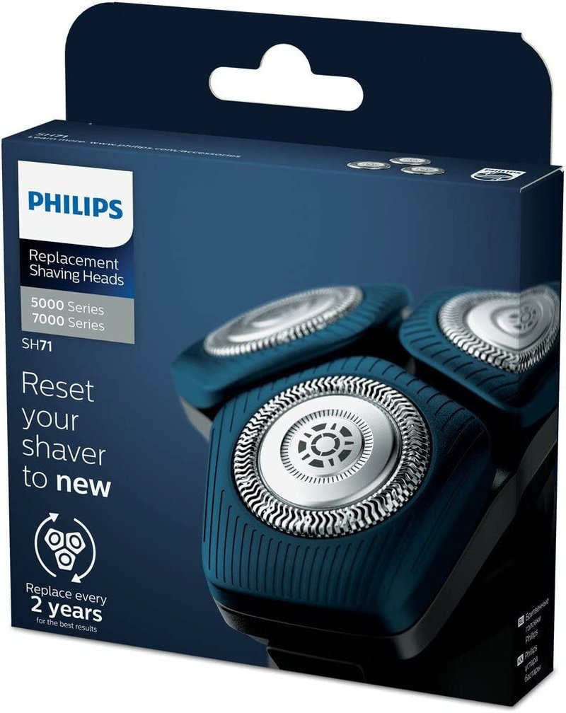 Philips SH71/50 Shaving Heads compatible with Philips Shavers Series 7000 (S7XXX) and Series 5000 (S55XX), replaces RQ12/70, RQ12/60, SH60/70, and SH70/70