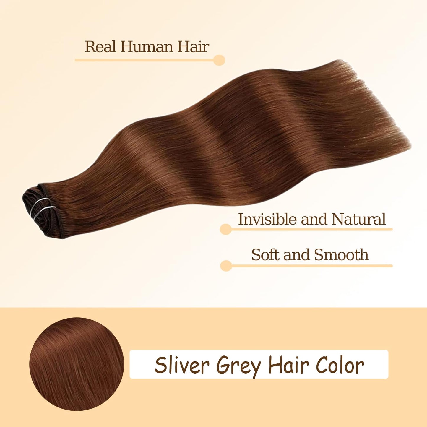 Reddish Brown Clip in Hair Extensions Real Human Hair, 30 Inch 120g/7Pcs,#33 Auburn Brown Remy Human Hair,Copper Straight Clip ins Brazilian Virgin Human Hair Extensions