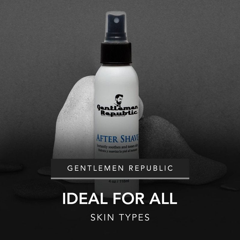 Gentlemen Republic Shaving Kit - Shaving Gel and After Shave Combo Pack - Alcohol, Lather and Dye Free Clear Shave Gel with Aftershave, 2 Pack
