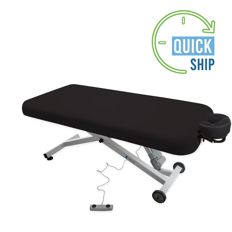EarthLite Ellora Electric Lift Massage Table - Flat Top Design | 32" x 73" | Made in USA, Black