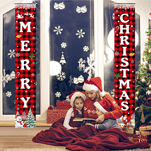 Merry Christmas Banner - Festive Welcome Sign for Indoor & Outdoor Decor