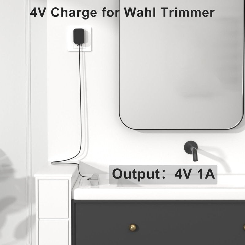 4V Charger Replacement for Wahl 9818L 9818 9888L 9854L 9876L 9918D WNT-9 WNT-8 9864 9876 9766 5622 5623 8779 79608 97581 Trimmer S003HU0420060 S004mu0400090 Power Supply Cord