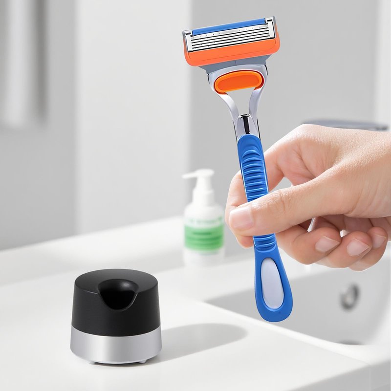 YINARONG Razor Stand Holder - Alloy Metal with Drainage Hole | Universal Fit for Most Razors | Scratch-Resistant Compatible with Gillette