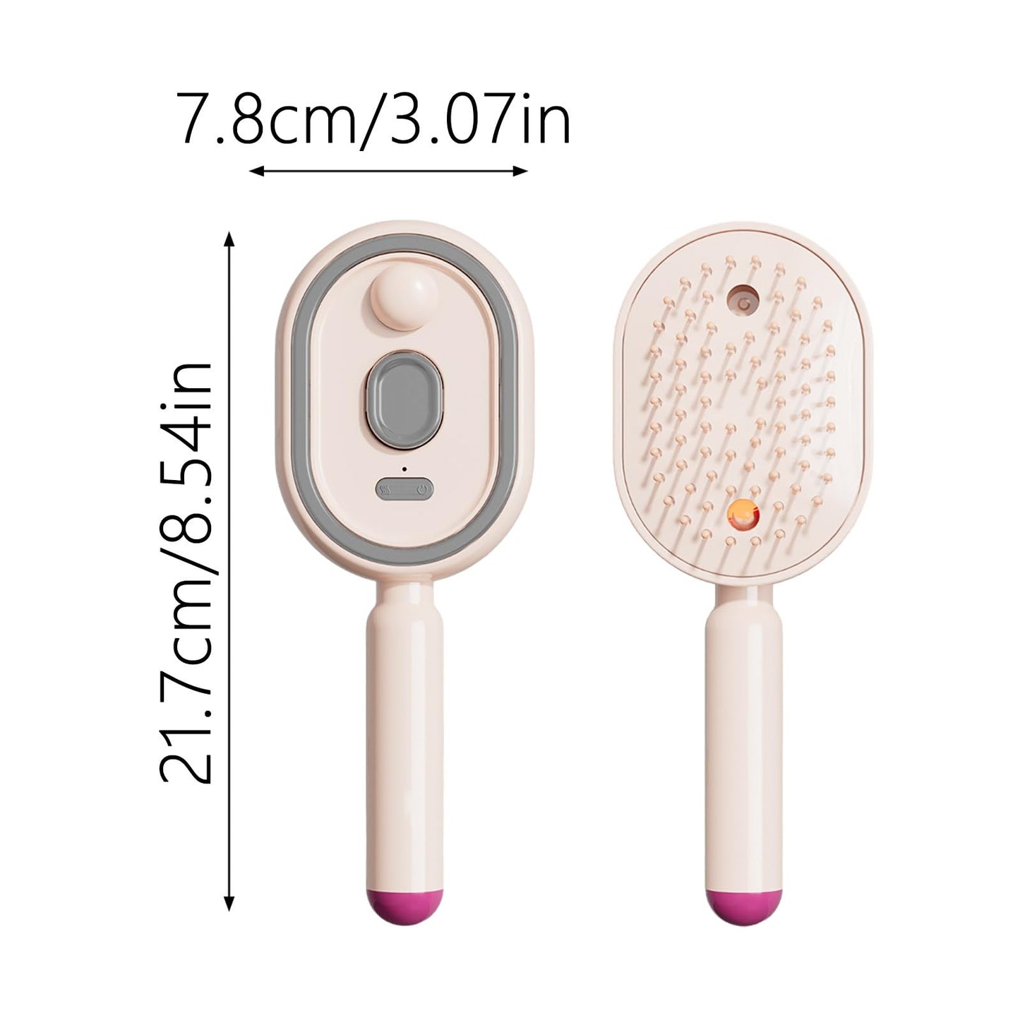 Electric Spray Air Cushion Massage Comb, 2026 Upgrade Air Cushion Brush with Self-Cleaning, Anti-Tangle, Anti-Static for Frizzy Hair & Scalp Care (Purple)