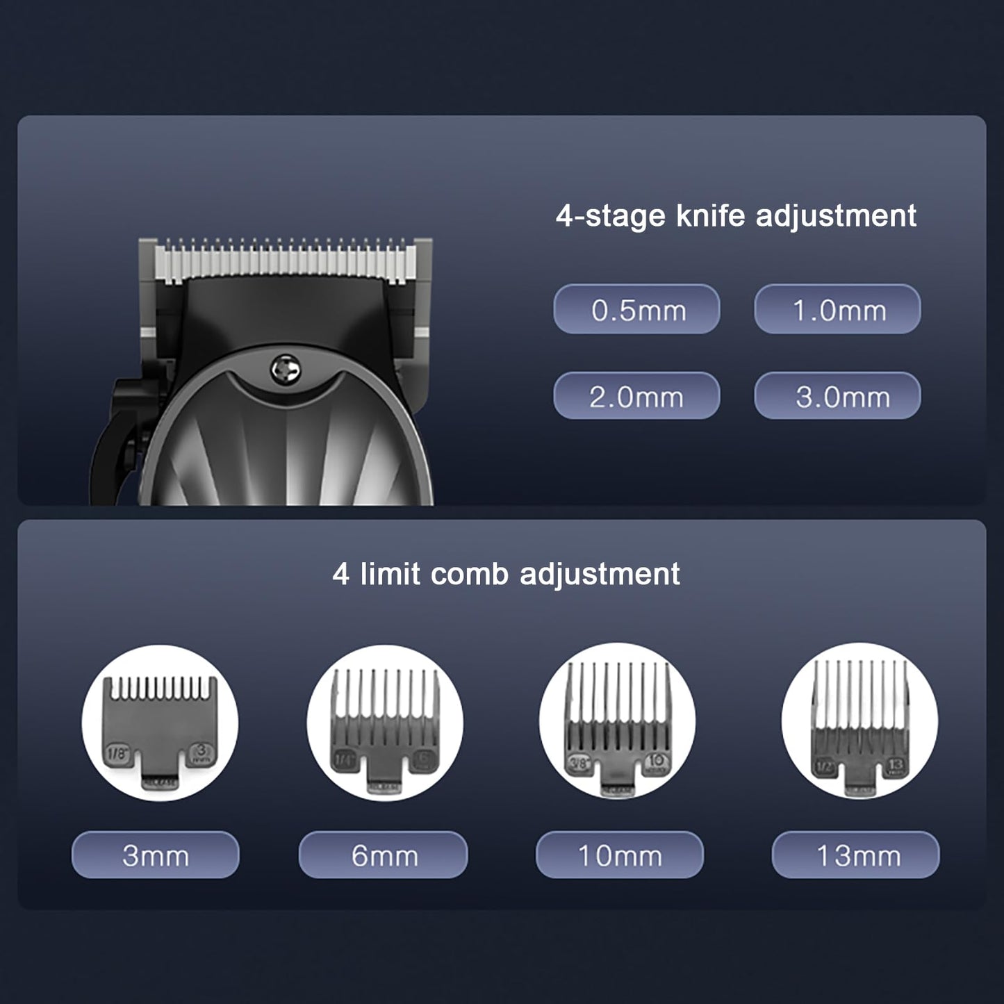HILYC Mens Hair Clippers Cord Cordless Hair Trimmer Professional Haircut Kit for Men Rechargeable LED Display
