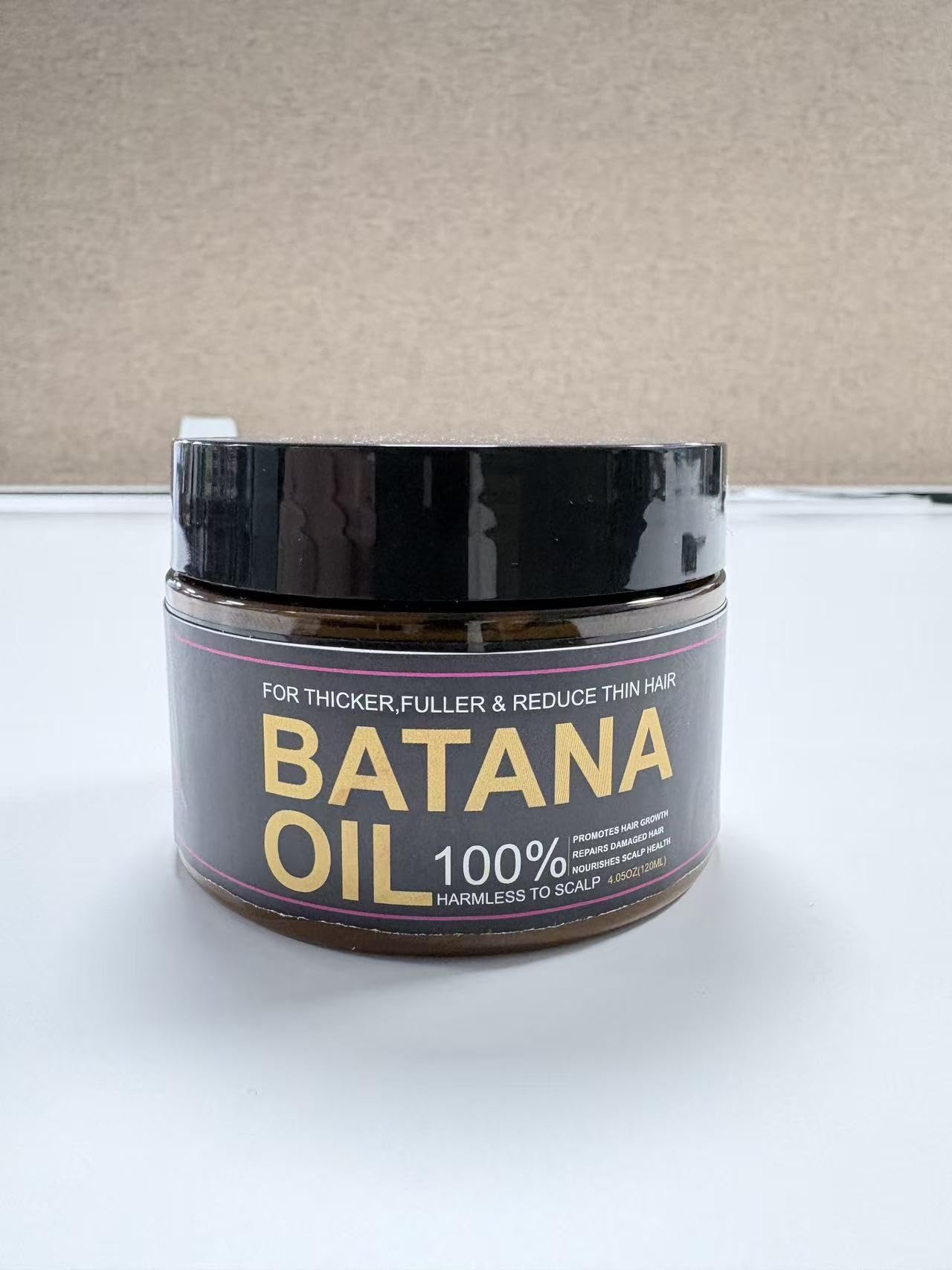 Batana Oil for Hair Growth, 100% Natural Pure Batana Oil Paste from Dr. Sebi Honduras, Prevents Hair Loss, Enhances Thickness, Organic Raw Scalp Mask for Women & Men (4.05 Oz)