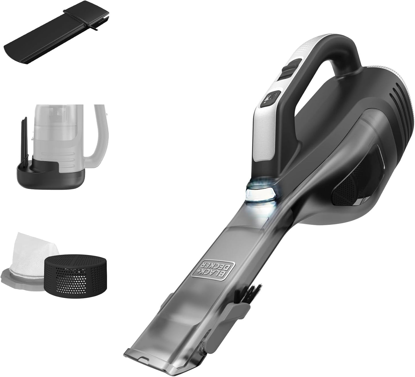 Black+Decker Handheld Vacuum - Cordless AdvancedClean Design | Compact for Home & Car, Includes Crevice Tool & Charging Station