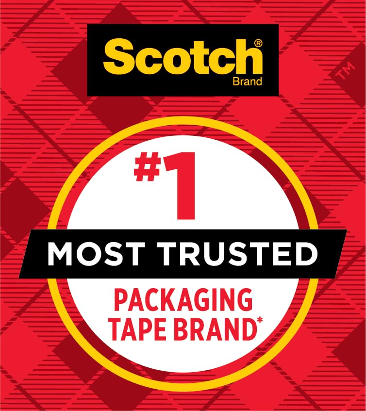 Scotch Heavy Duty Packaging Tape - 2 Inch x 800 Inch Clear Roll | 2 Count for Secure Sealing