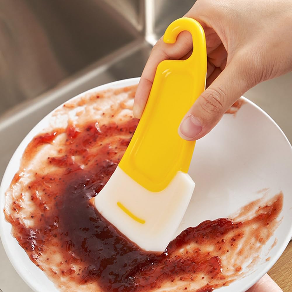 5pcs Kitchen Silicone Spatula Soft Blade Scraper Brush Versatile Kitchen Cleaning Tool Gadgets for Home Spatulas,15 * 6cm
