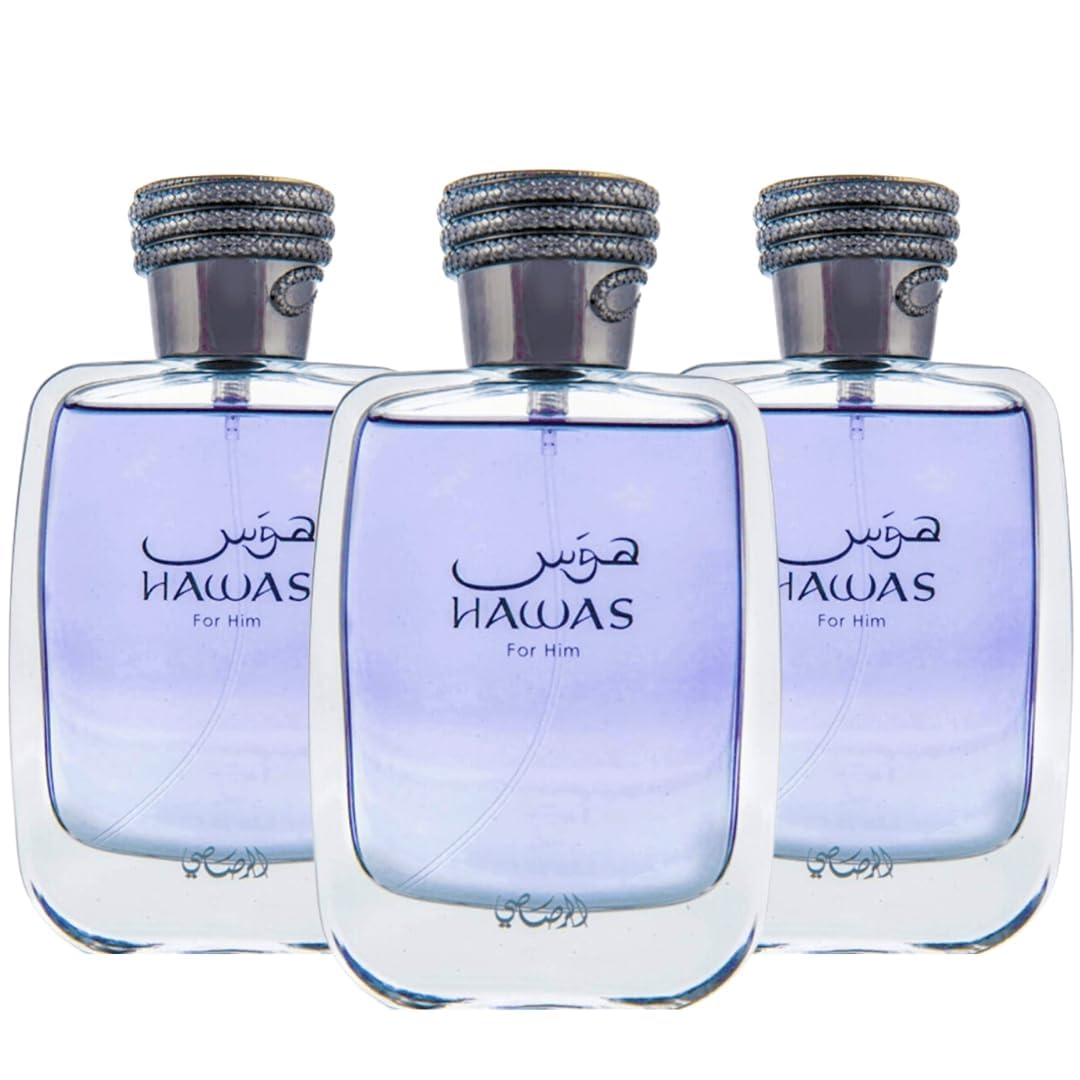 Rasasi Hawas Eau de Parfum Spray for Men - 3.33 Ounce Fragrance