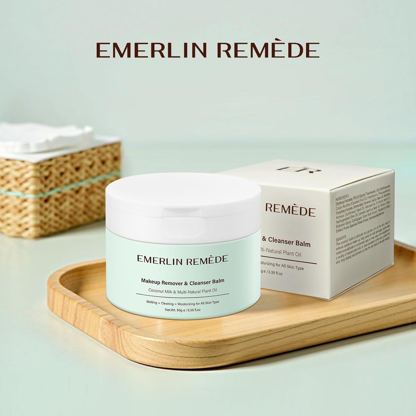 Makeup Remover & Cleanser Balm - Coconut Milk & Natural Oils for All Skin Types | Moisturizing & Melting Formula