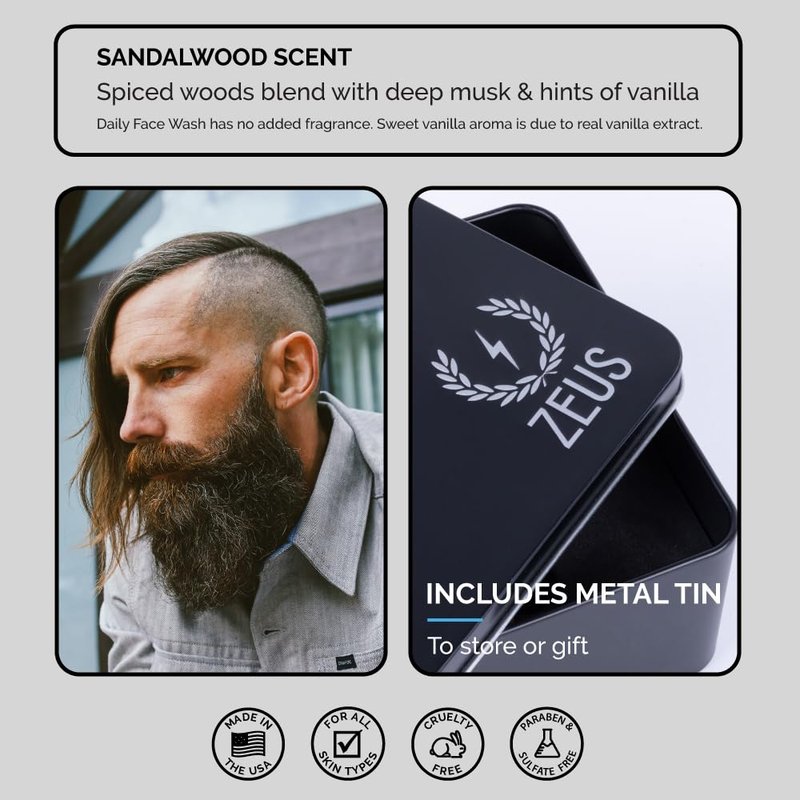 ZEUS Ultimate Beard & Body Care Kit for Men – Complete Premium Grooming Set with Skin & Beard Care Essentials, Perfect Gift for Him