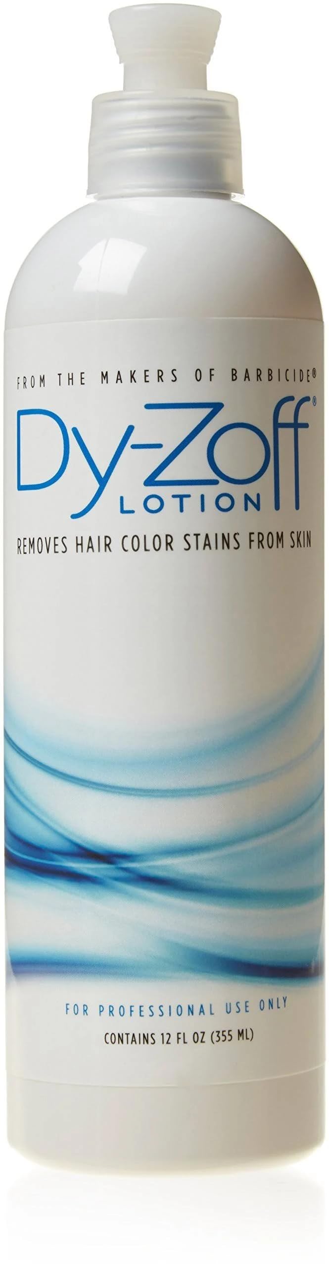 Dy-Zoff Hair Color Stain Remover Lotion (12 oz) – Professional Hair Dye Remover for Skin – Gently Removes Tint & Dye Stains – Ammonia-Free Color Remover for Dyed Hair Stains