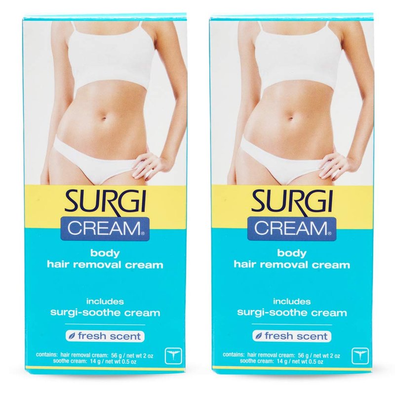 Surgiwax Body Hair Removal Cream Fresh Scent 2 oz, 2 Pack