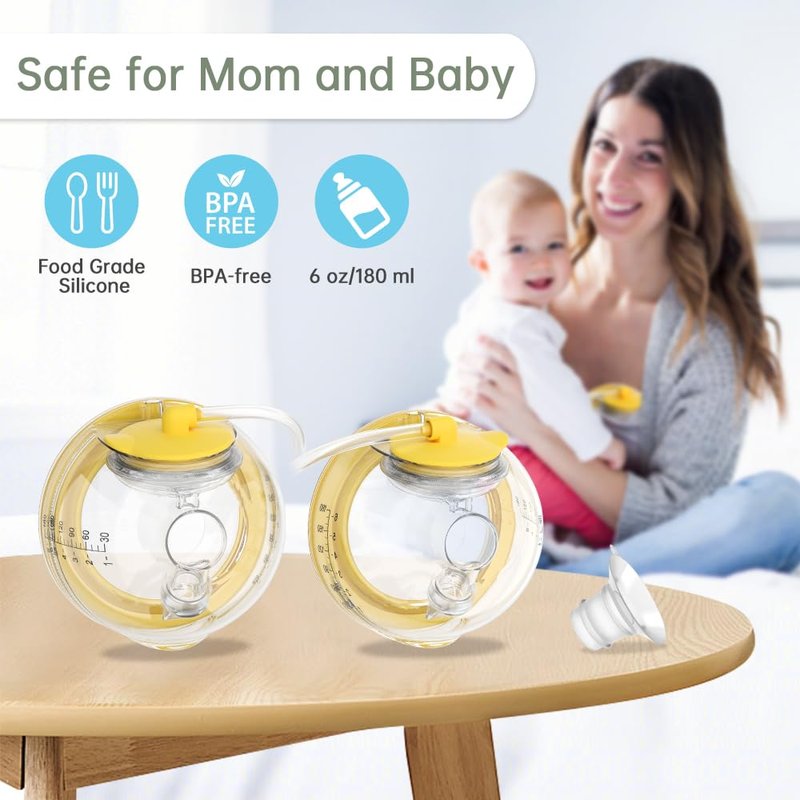 Hands-Free Collection Cups Compatible with Spectra S1 S2 S9, Replace Breast Pump Kits Compatible with Spectra Breast Pumps, 27mm Flange + 17/19/21/24mm Inserts