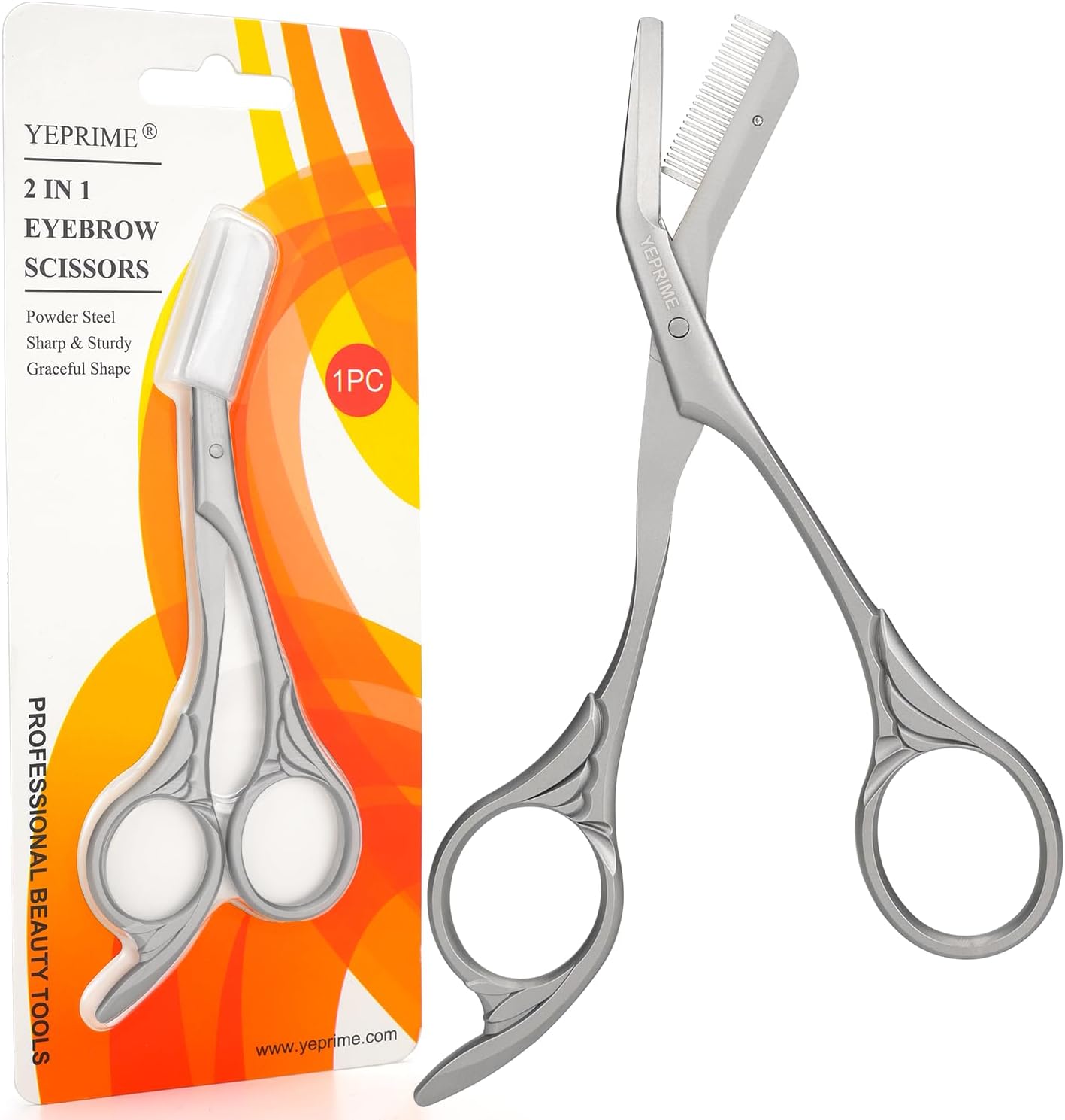 Eyebrow Trimming Scissors Set - Stainless Steel with Comb | Perfect Gift for Men & Women