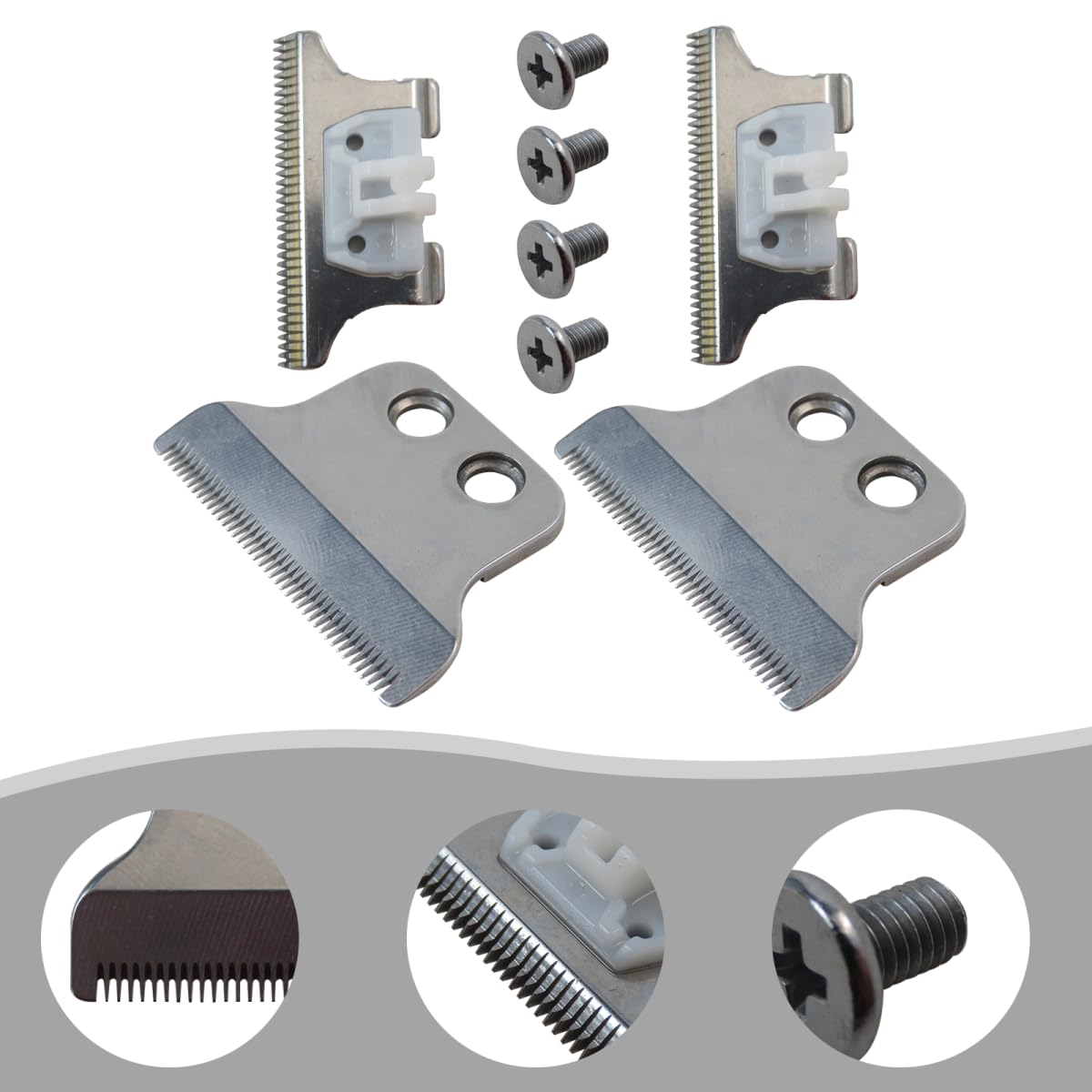 (8081)(8171) T Wide Trimmer Blade for Wahl Detailer (8081) Cordless Detailer LI (8171) 5 Star Series Trimmers 2 Pack by Acupress