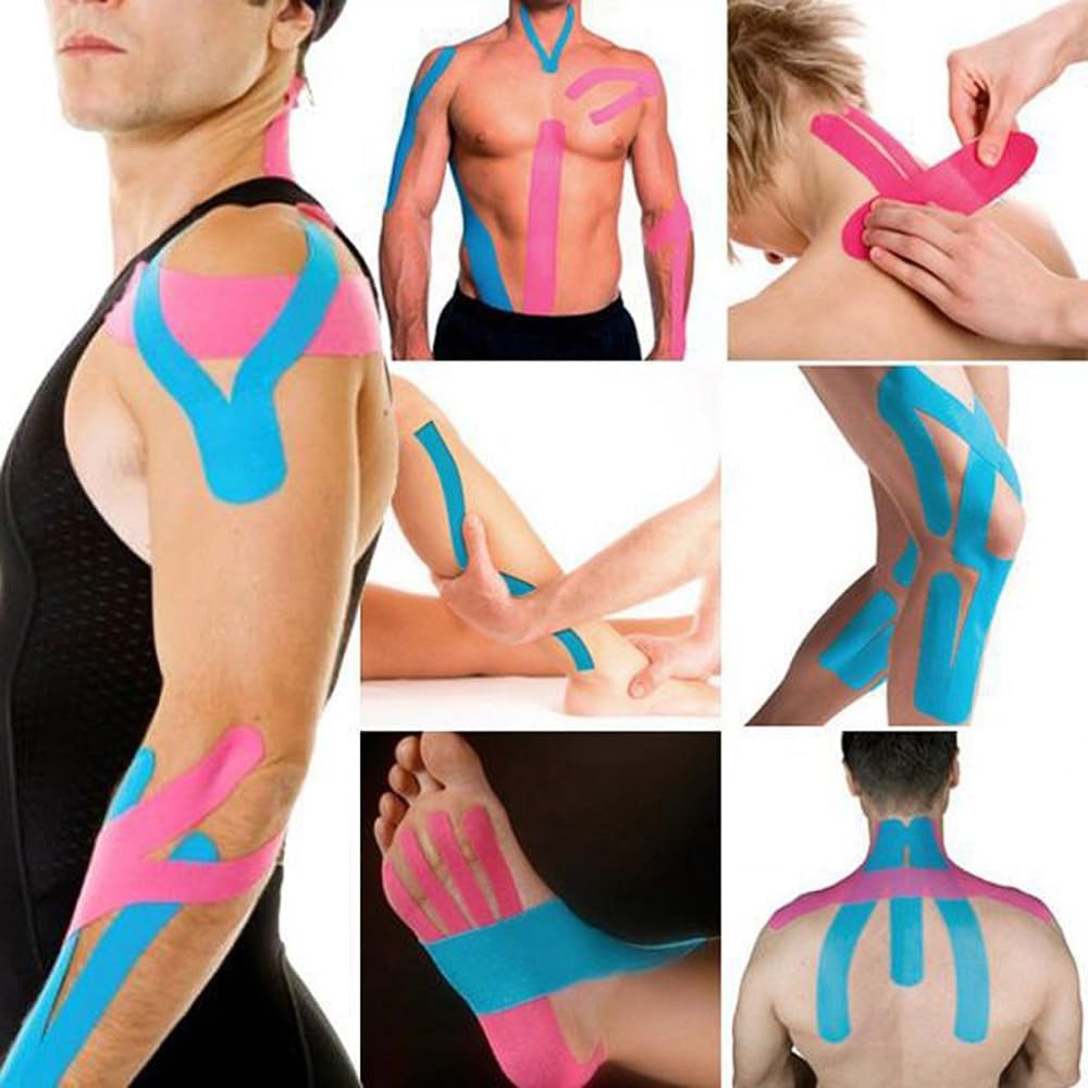 Kinesiology Tape - 6 Pcs Waterproof Athletic Bandage for Muscle Recovery | Pain Relief Strapping