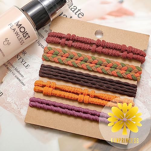 KANPRINCESS 10Pcs Boho Hair Tie Bracelet Set for Women