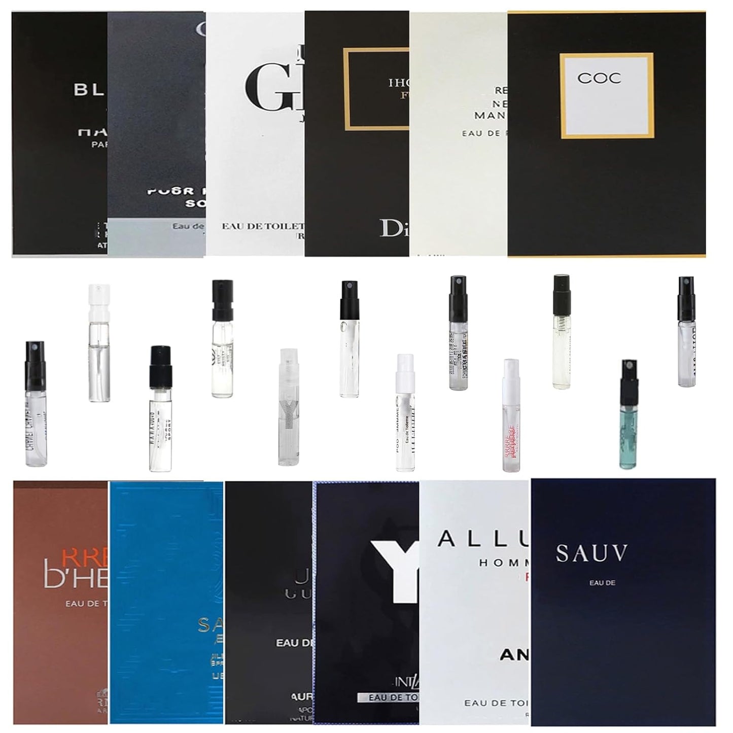 Men’s Cologne Sample Set - High-End Designer Fragrances | Travel Size Gift Set (12PCS)