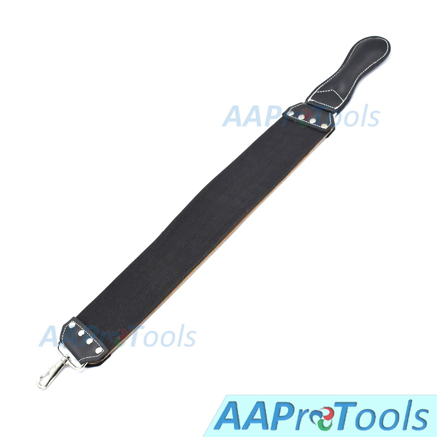 AAProTools Leather Strop 3" X 20" Barber's Razor Strop Cow Hide, Dual Straps with Swivel Clip. Makes a Great Addition for Any Straight Razor Shaving