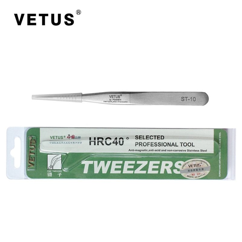 Vetus Tweezer Non-magnetic Stainless Steel Pointed Tip ST-10