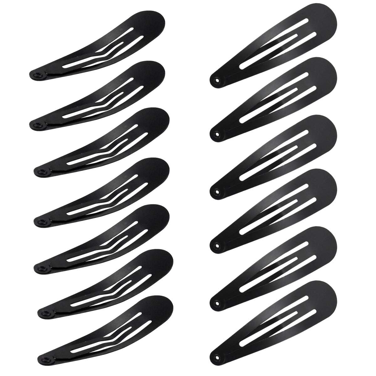 50Pack Black 2 Inch Women Metal Snap Hair Clips Accessories No Slip Hair Barrettes Women Hair Accessories for Fine Thick Curly Hair