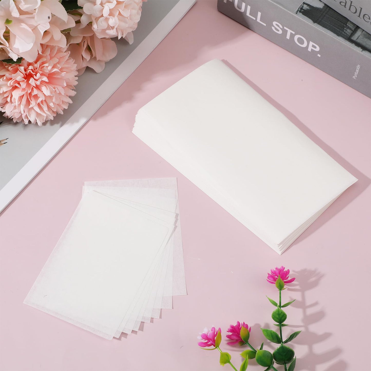 240 Pcs Perm Papers for Hair, 2 Sizes Disposable Thin End Papers for Hair Perm Heat-Resistant Salon Hairs Paper Wraps Hairstyling Curling Tool Applicable to Salon Shop Home (Large + Small)